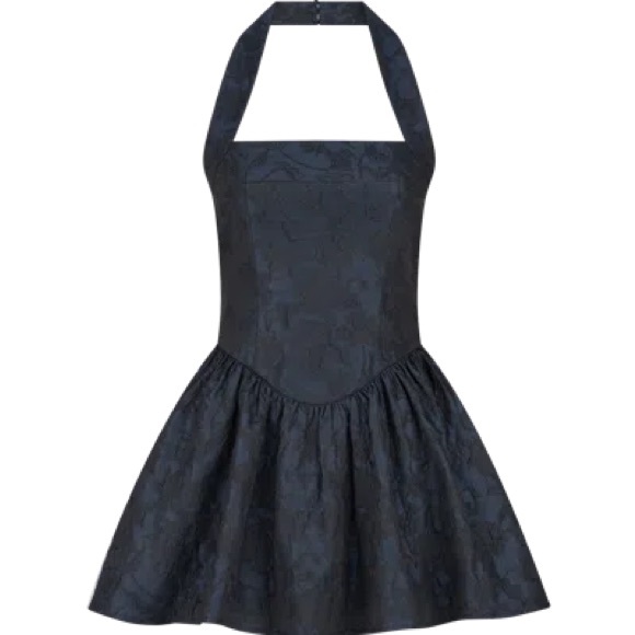 Atoir Women's Black/Blue Winnie Halter Dress Size 10 - NWT